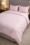 Ranforce Lastikli Çarşaflı Tek Kişilik Nevresim Takımı Açık Pembe