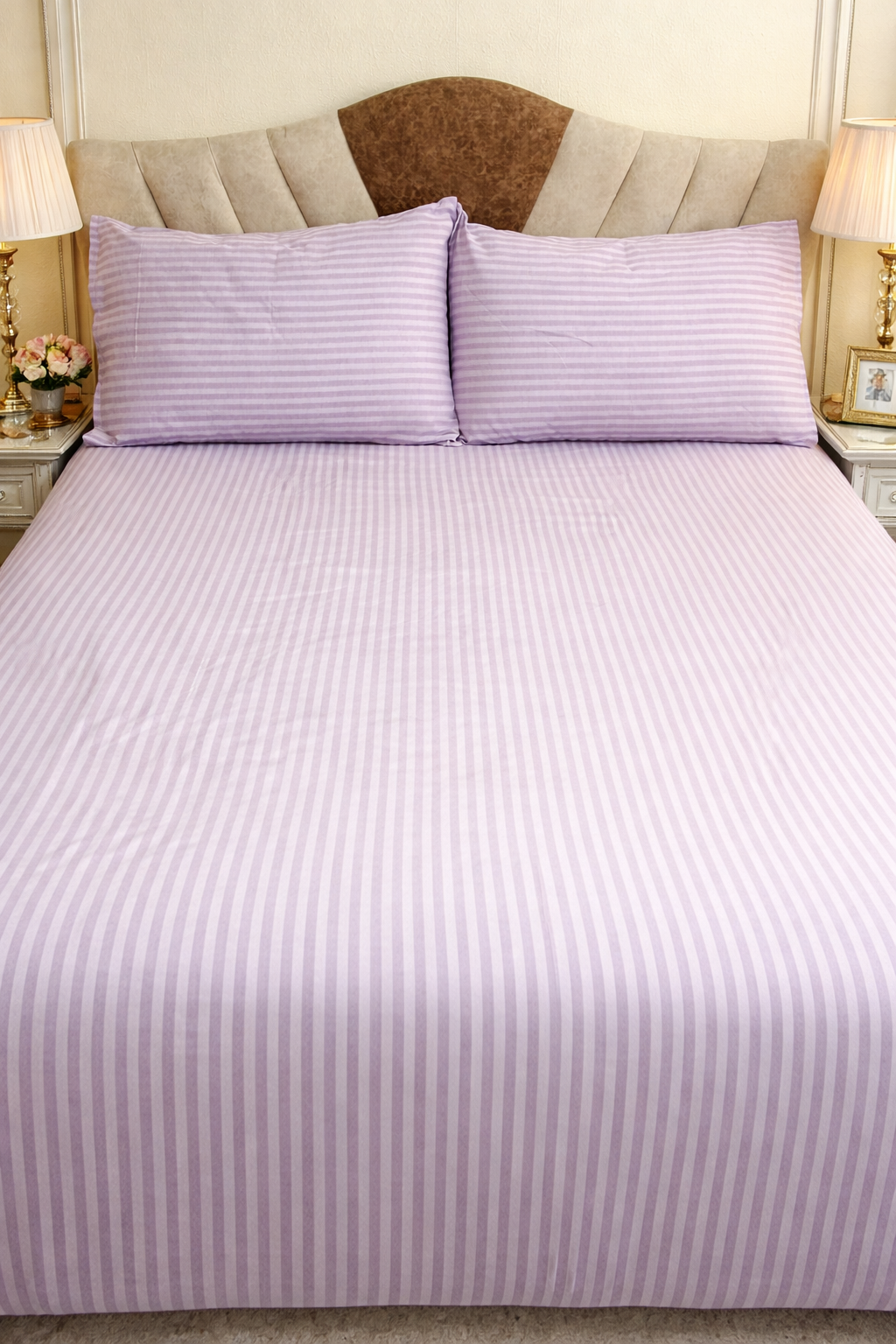 Saten Lastikli Çarşaflı Tek Kişilik Nevresim Takımı Gül Kurusu