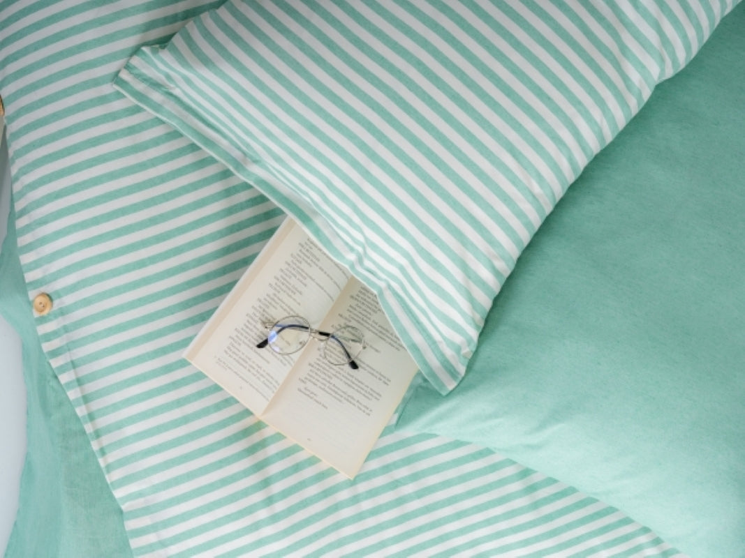 Ranforce Lastikli Çarşaflı Çift Kişilik Nevresim Takımı Yeşil